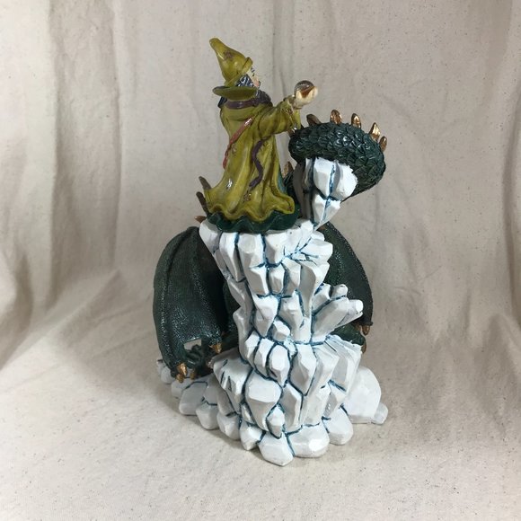The Mystical Wizard Dragon Figurine Fantasy Mythical Fantasy Art Deco - Picture 5 of 9